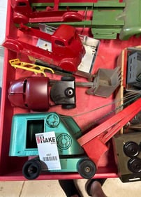 Large Lot of Pressed Steel Trucks, Cranes, Autos