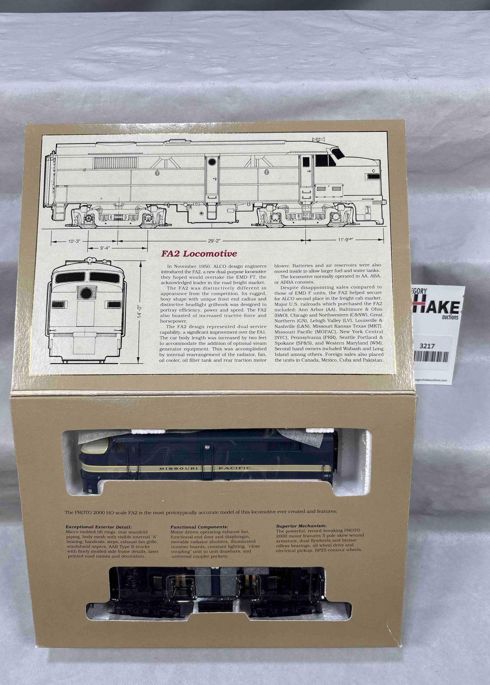 Proto 2000 Series No. 8369 FA2 Locomotive MO Pac #353 (1 of 2)