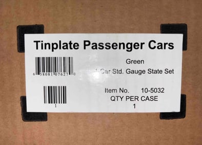 MTH 10-5032 Green 4 Car Standard Gauge State Set