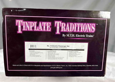 MTH Tinplate traditions #10 passenger 3 car set