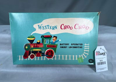 Japanese Battery Operated Western Choo-Choo Smoky Locomotive w/OB