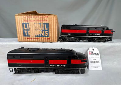 Lionel Postwar 2031 Rock Island AA Diesel Locomotives w/OB