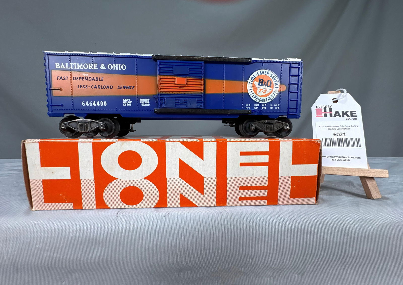 Late Lionel Postwar 6464-400 B & O Boxcar w/OB (1 of 6)