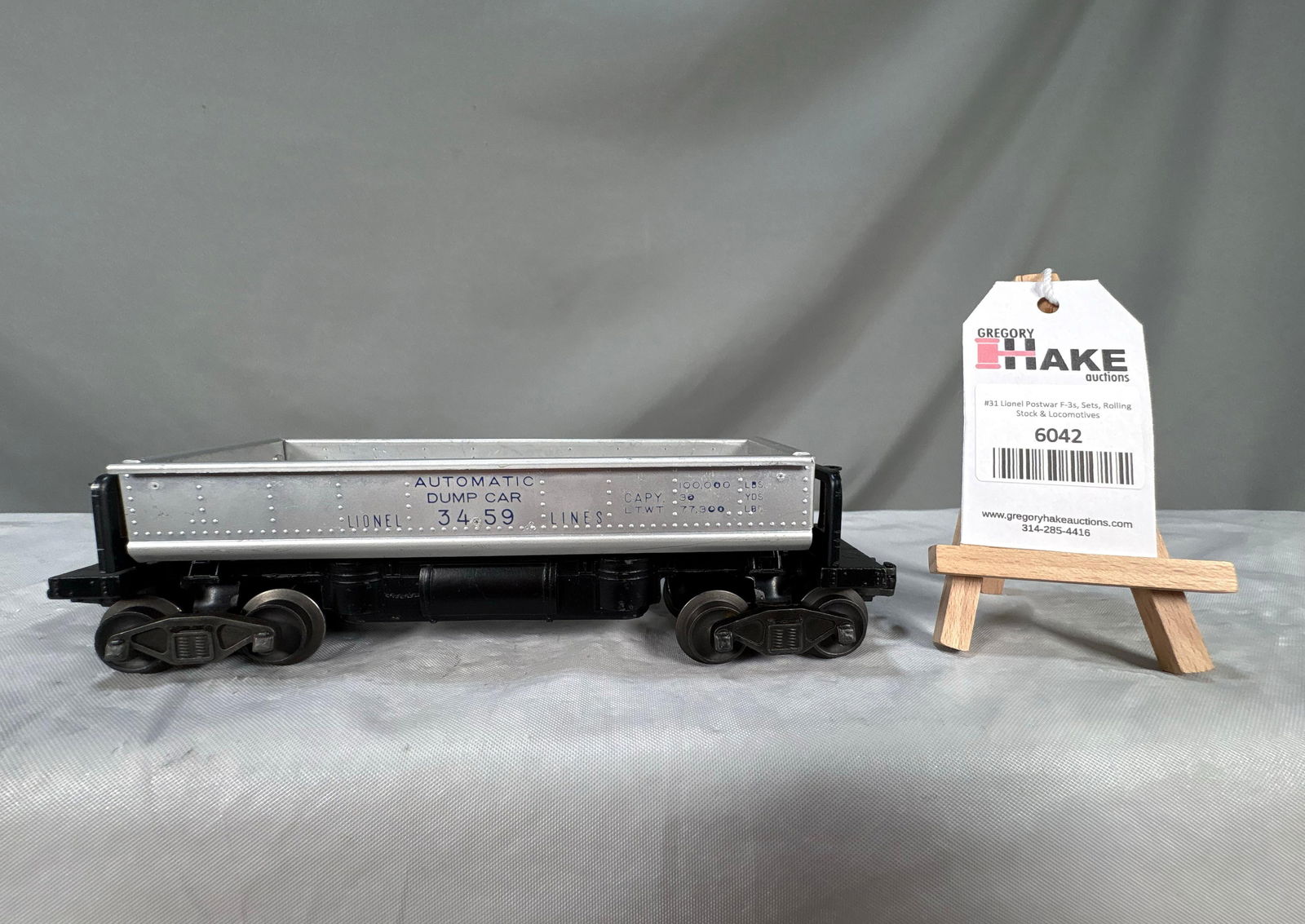 Lionel Postwar Silver 3459 Dump Car (1 of 6)