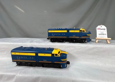 Lionel Postwar 204 Santa Fe Alco AA Diesel Locomotives