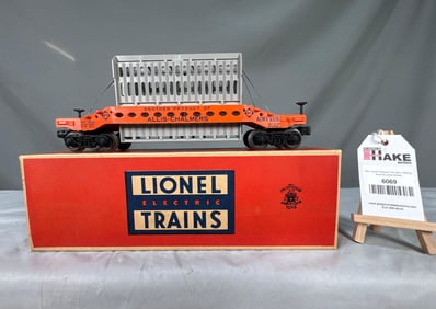 Lionel Postwar 6519 Medium Orange Allis Chalmers Car w/OB