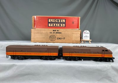 Lionel Postwar BROWN Lettered 2363 Illinois Central F3's w/ OB,s