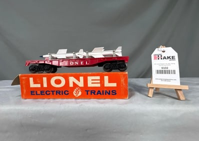 Lionel Postwar 6823 Flat Car with Missiles - Variation w/OB