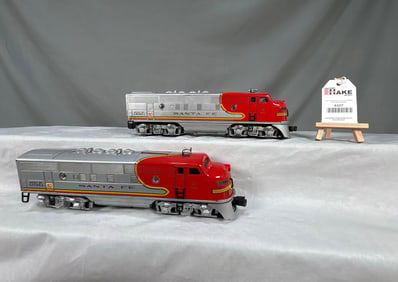 Lionel Postwar 2343 AA Santa Fe F3 Diesel Locomotives