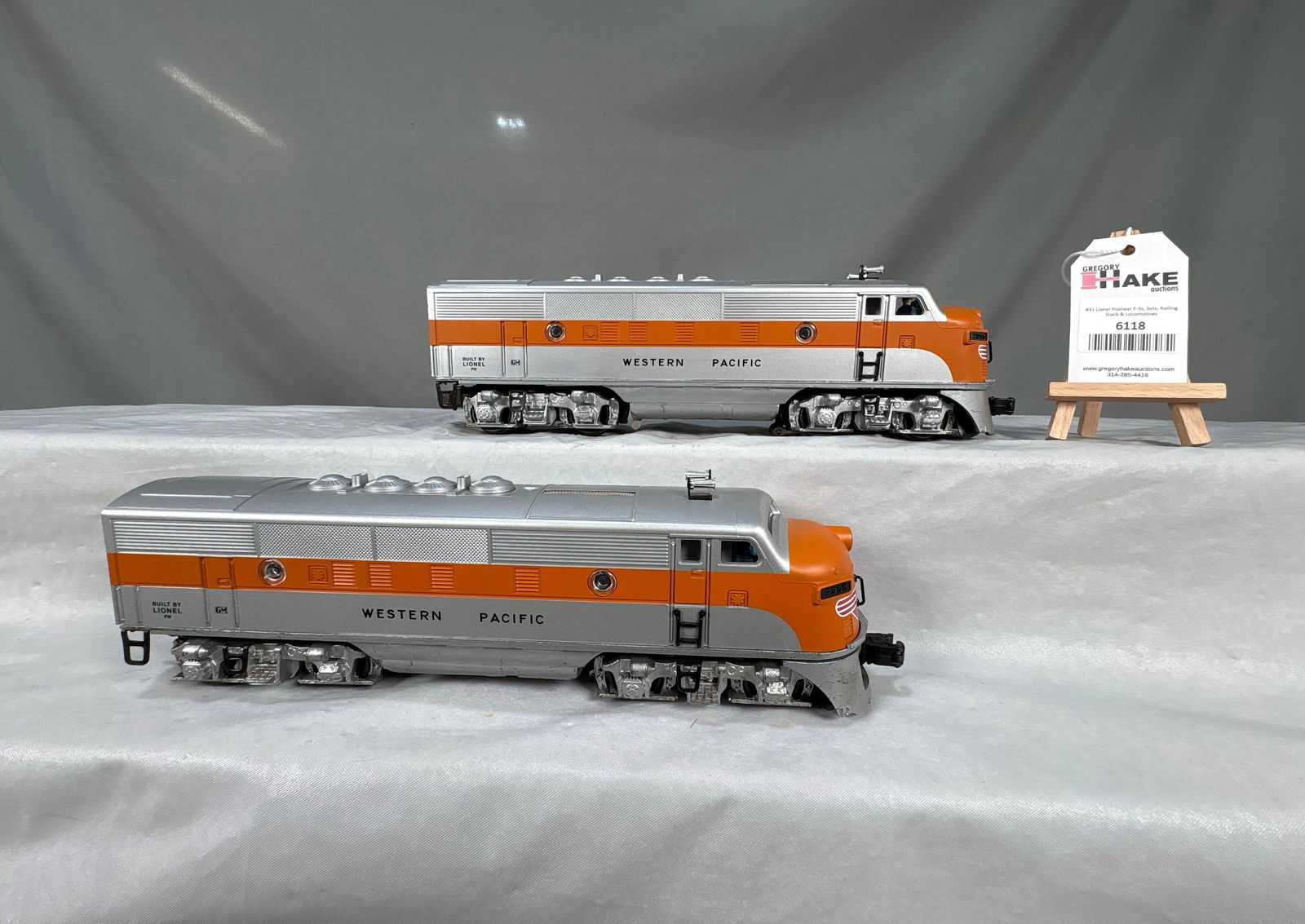 Lionel LTI 6-2355 Western Pacific F3 Diesel AA Locomotive Shells on Postwar Frames (1 of 6)