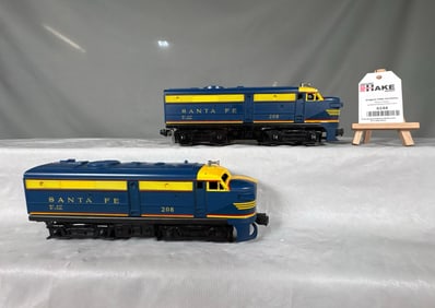 Lionel Postwar 208 Santa Fe AA Alco Diesel Locomotives