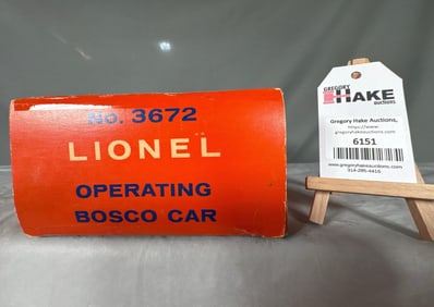 Lionel Postwar 3672 Bosco Car EMPTY Original Box