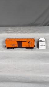 Lionel Postwar 2454 Orange Pennsylvania Boxcar w/ Brown Doors