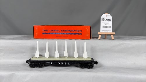 Lionel Postwar 6844 Black Missile Carrying Car w/OB