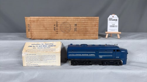 Beautiful Lionel Postwar 212 Marine Corps Alco Diesel Locomotive w/OB