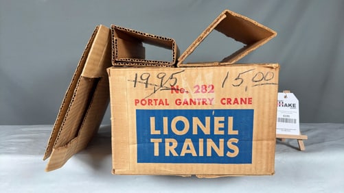 Lionel Postwar EMPTY 282 Crane Box with Inserts