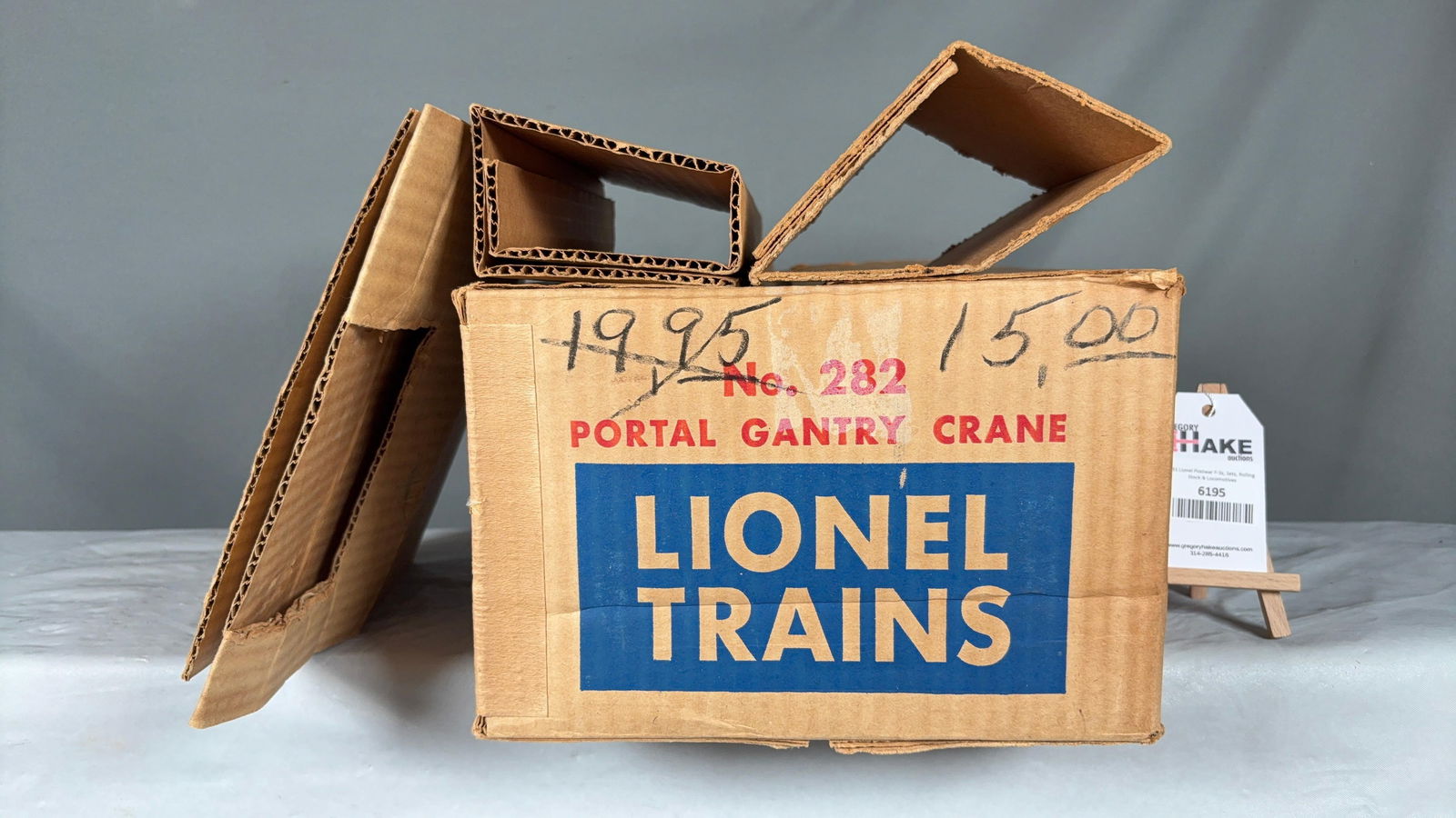 Lionel Postwar EMPTY 282 Crane Box with Inserts (1 of 6)