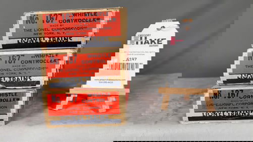 3 Lionel Postwar 167 Whistle Controllers w/ OBs