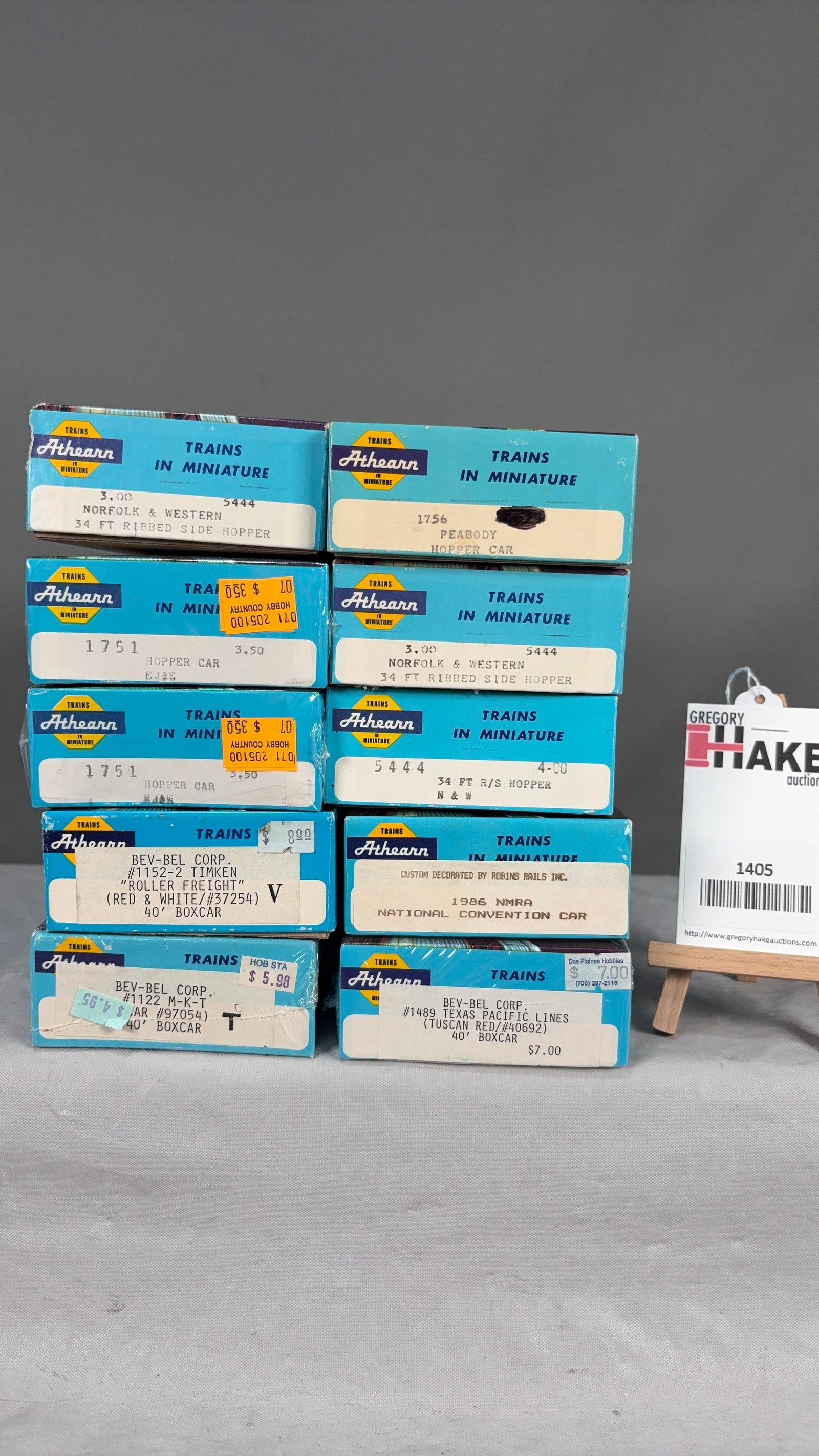 Athearn Lot of 10 HO Freight Cars w/OB (1 of 2)