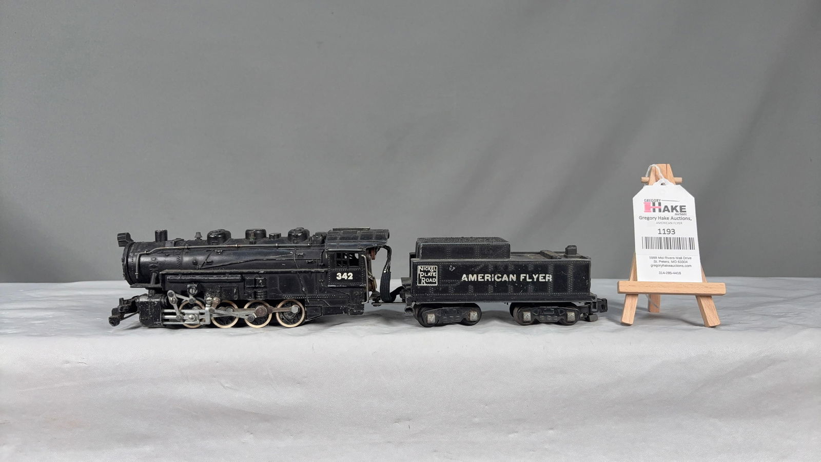 American Flyer Postwar 342 0-8-0 Steam Loco Switcher and Tender - 2