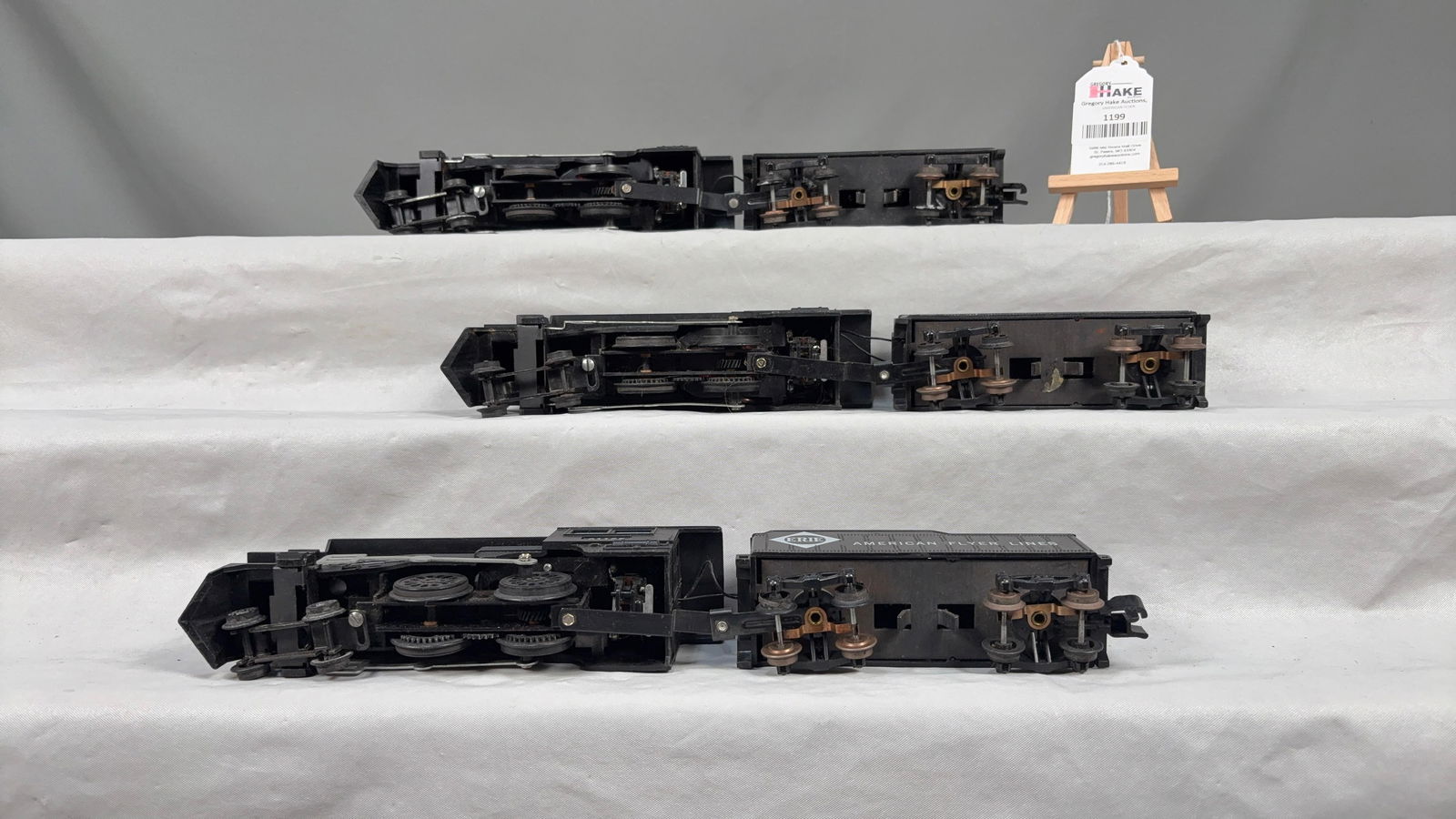 3 American Flyer Postwar 21165 Steam Loco's and Tenders - 4