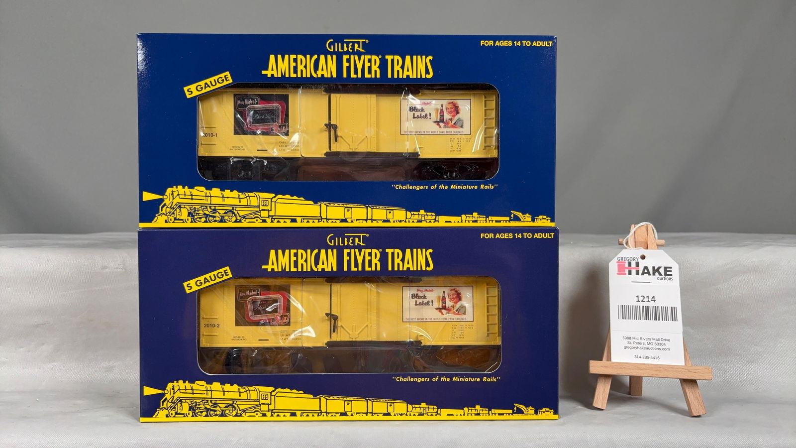 American Flyer 6-48282 TCA Convention Car 2010 Carling Black Label Reefer 2- Pack w/ OB - 3