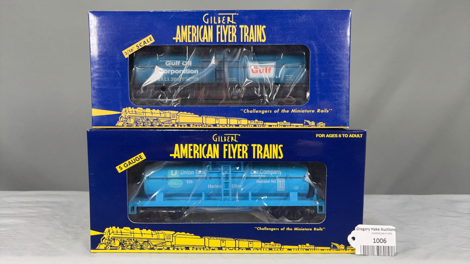 Lot of 2 American Flyer Freight Cars 6-48224 Tank car & 6-48262 Tank car w/obs (1 of 2)