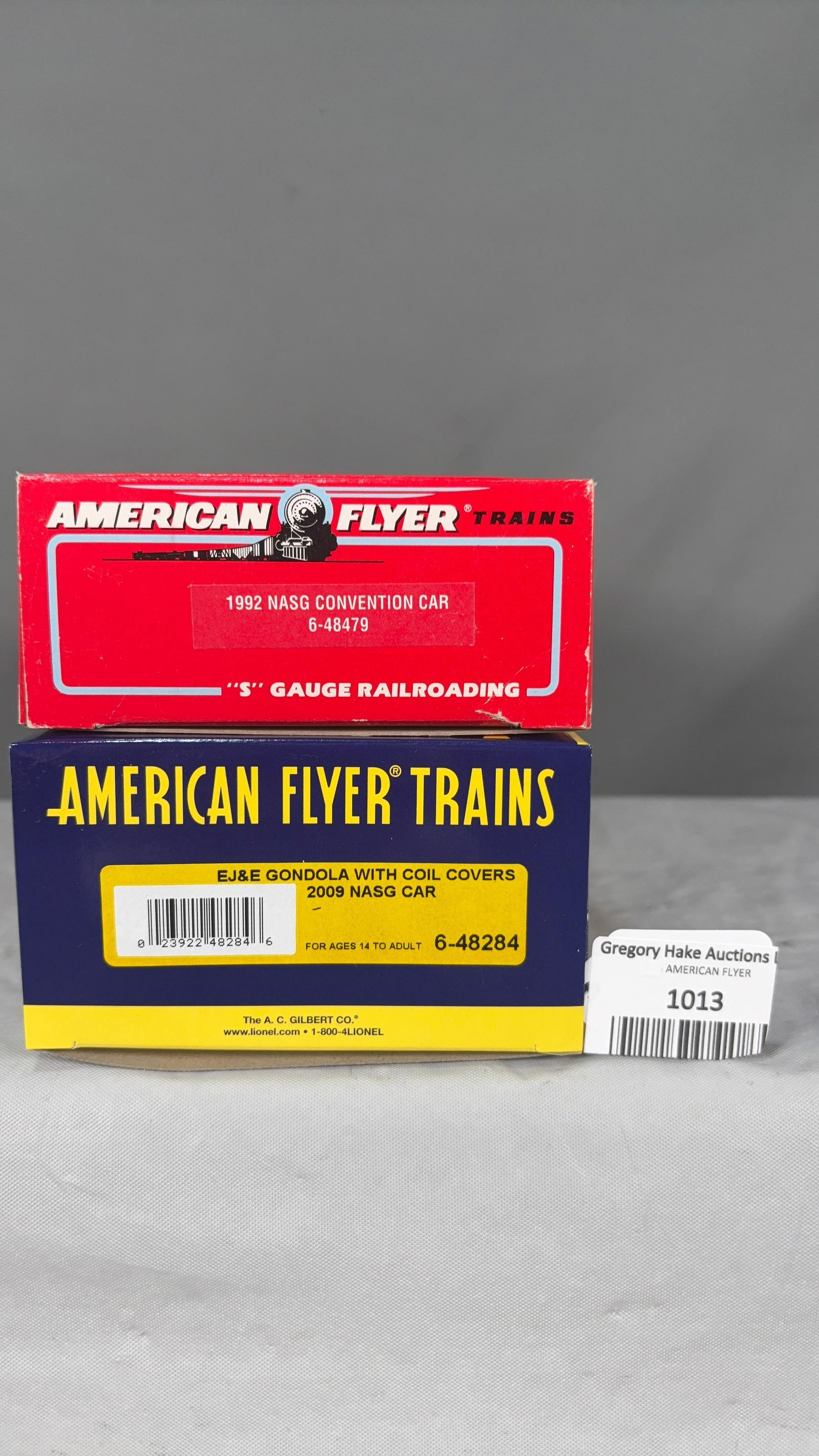 Lot of 2 NASG Convention Cars; 6-48479 Flat Car and 6-48284 Gondola w/OBs - 2