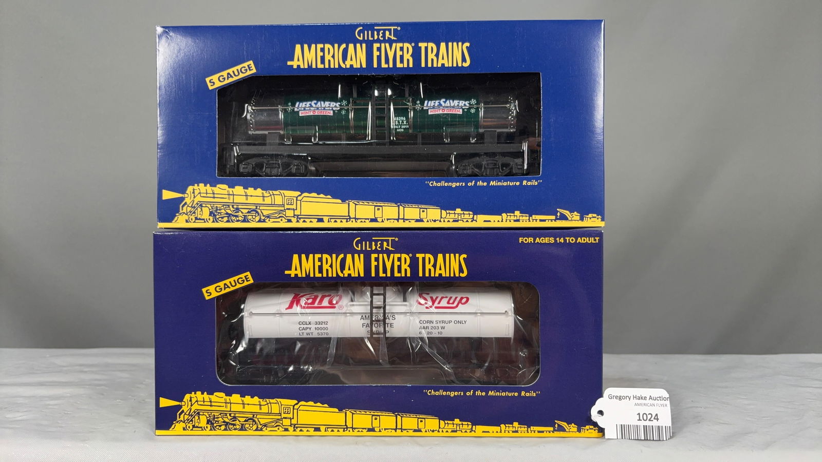 AF Cal-Stewart 48296 2011 Wint O Green Lifesavers & 48285 2010 SCSG Karo Syrup Tank Cars w/obs (1 of 2)
