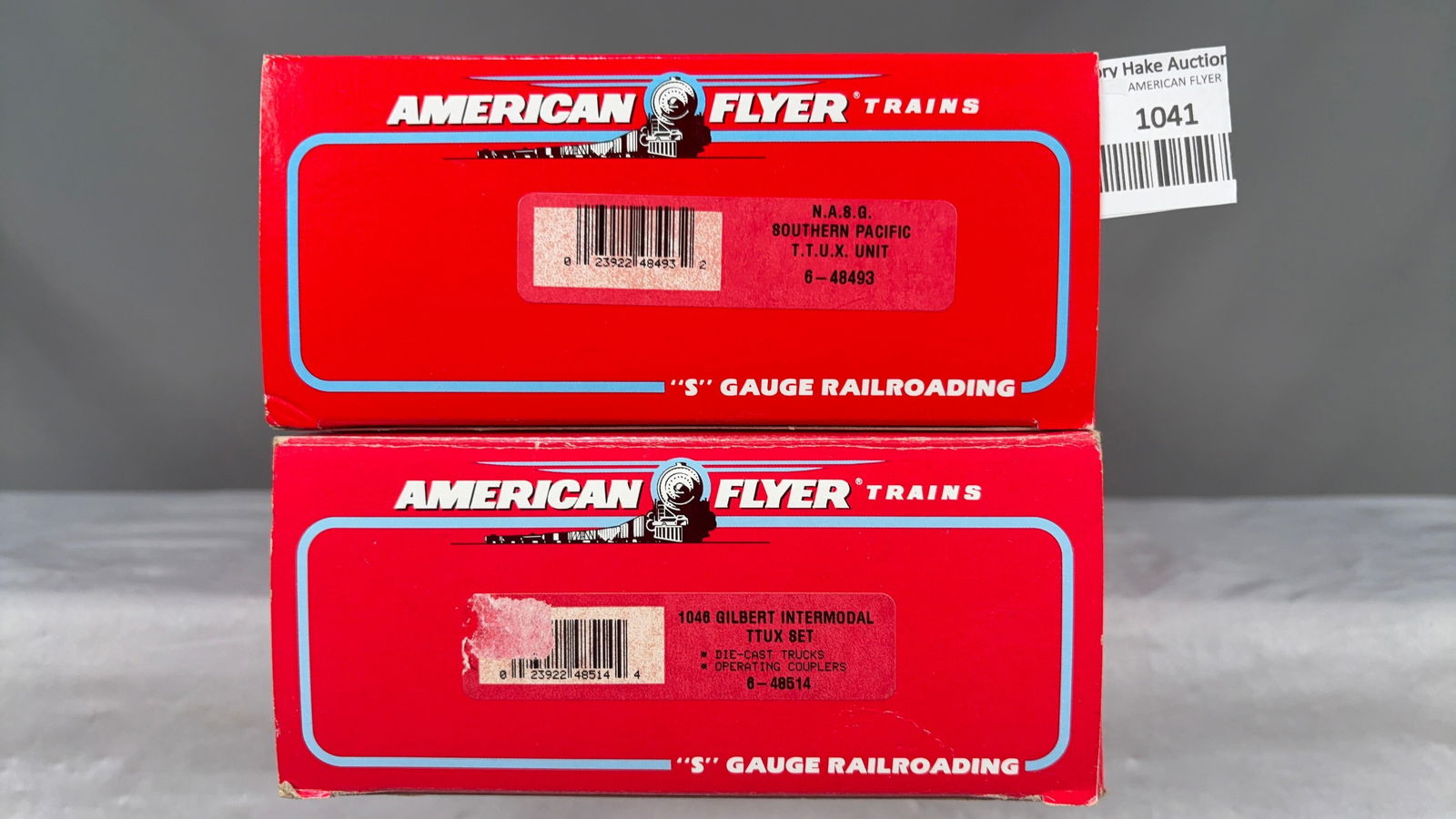 American Flyer NASG SP 48493 Flats w/Trailers & 1046 Gilbert Intermodal 48514 Flats/Trailers - 2