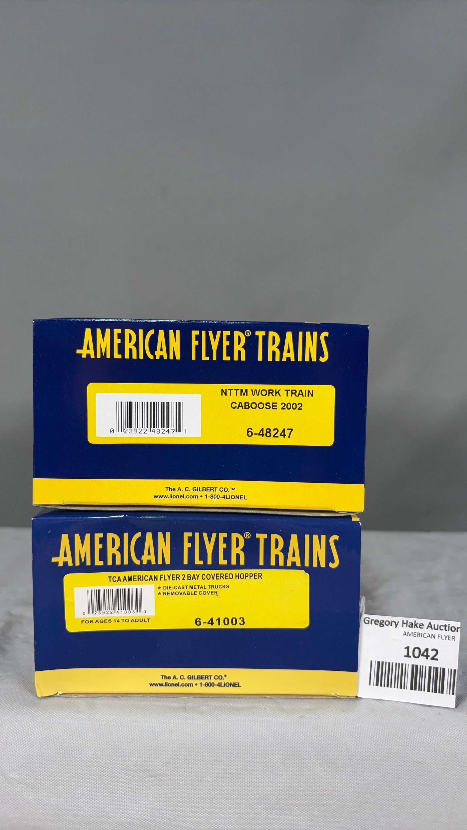 American Flyer NTTM 48247 Work Caboose and TCA 41003 Two Bay Hopper - 2