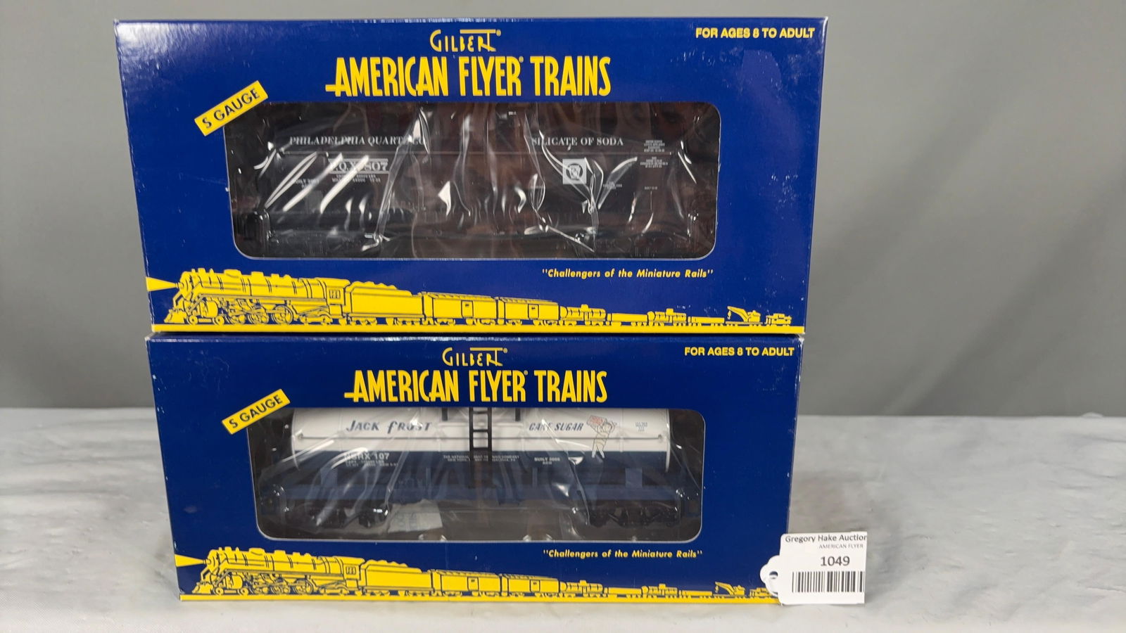 American Flyer 8419 Jack Frost Single Dome and 48421 Philadelphia Quartz Single Dome Tank Cars w/obs (1 of 2)