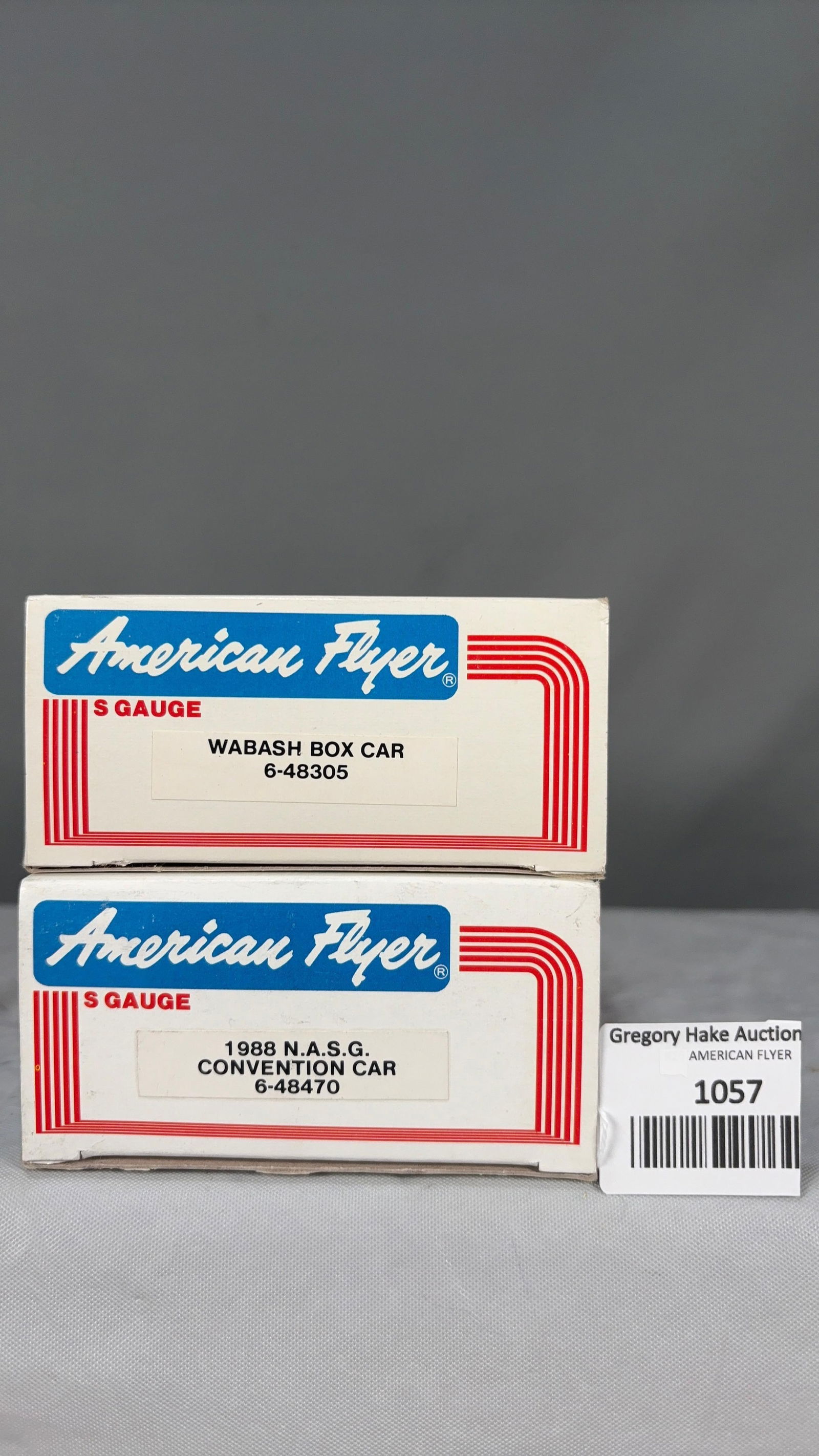 American Flyer 1988 NASG 48470 Convention Car and 48305 Wabash Boxcar w/obs - 2