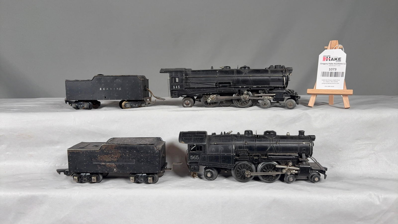 2 American Flyer Steam Locomotives: 545 & 565 w/ Tenders - O Gauge (1 of 6)