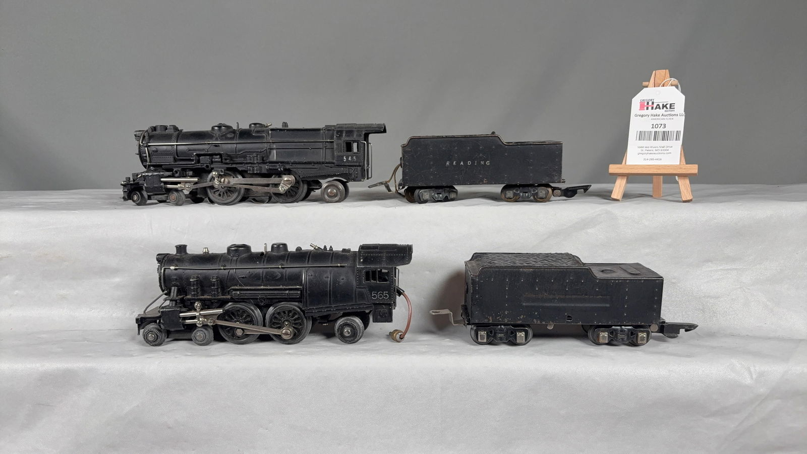2 American Flyer Steam Locomotives: 545 & 565 w/ Tenders - O Gauge - 2