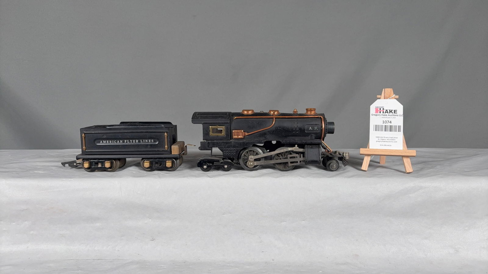 American Flyer O Gauge Steam Loco w/ Front Coupler & Tender (1 of 6)