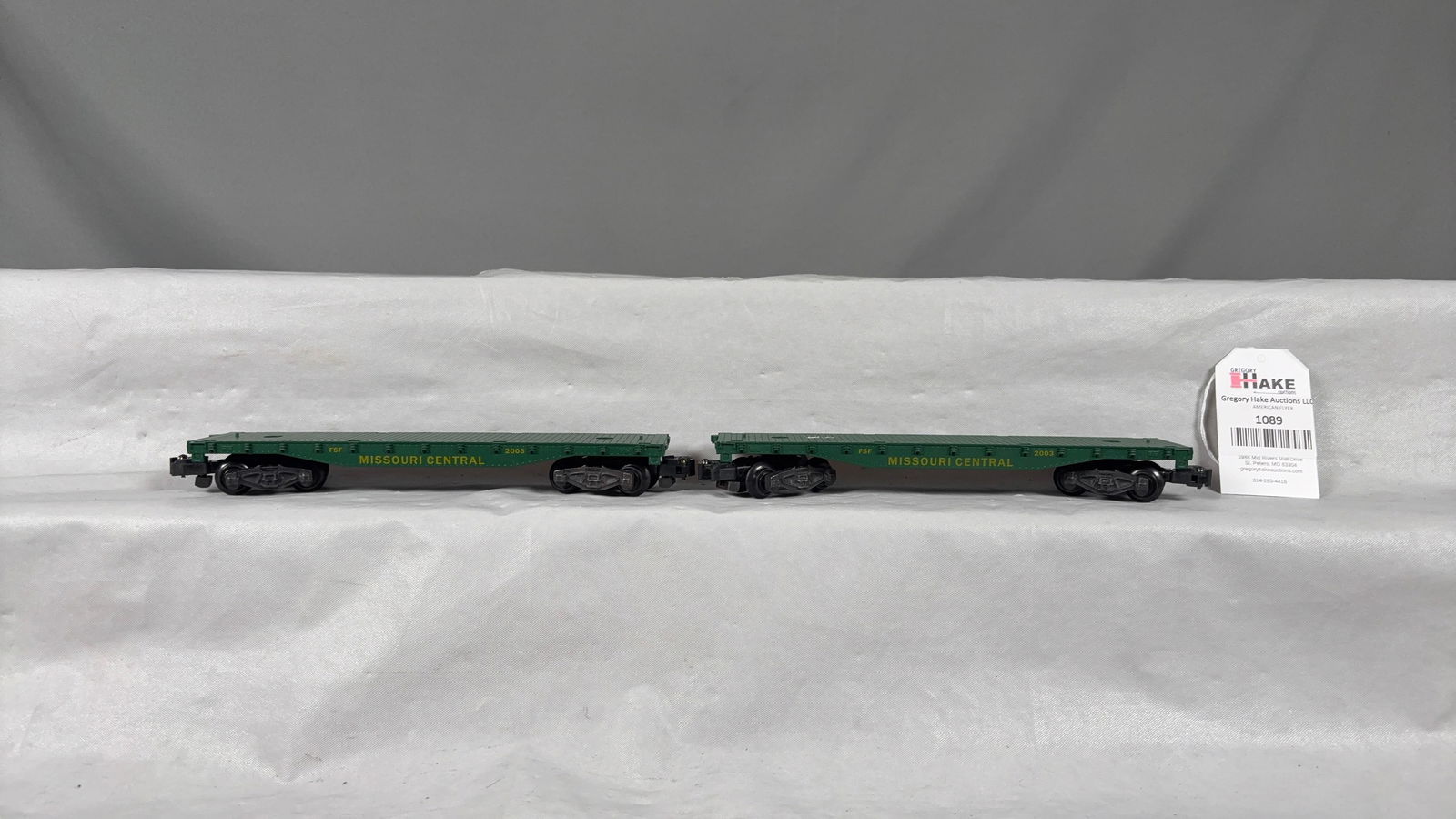 2 S-FEST Missouri Central S Gauge Flat Cars - 2