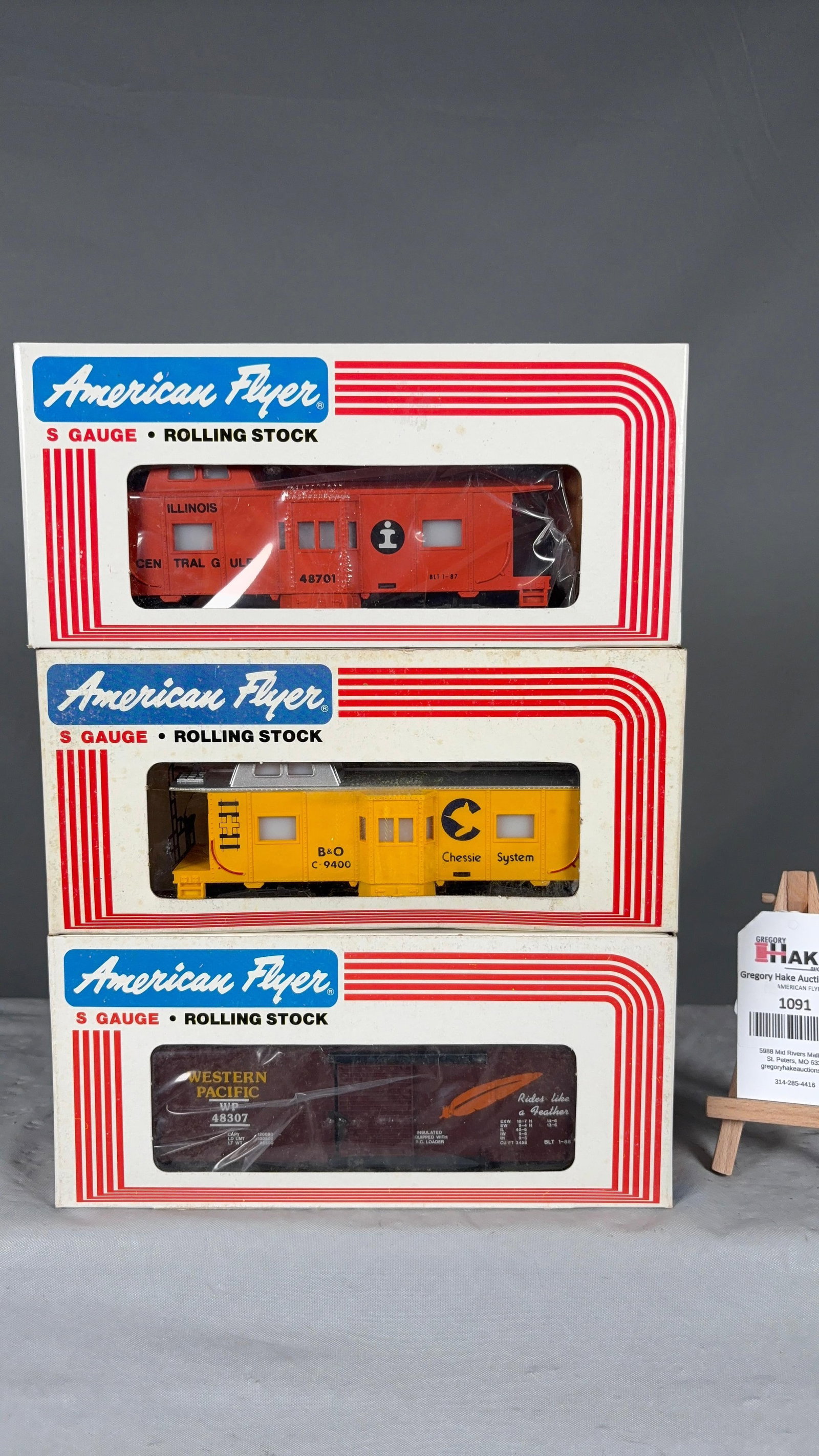 American Flyer 6-48701, 4-9400, 6-48307 w/ OBs - 2