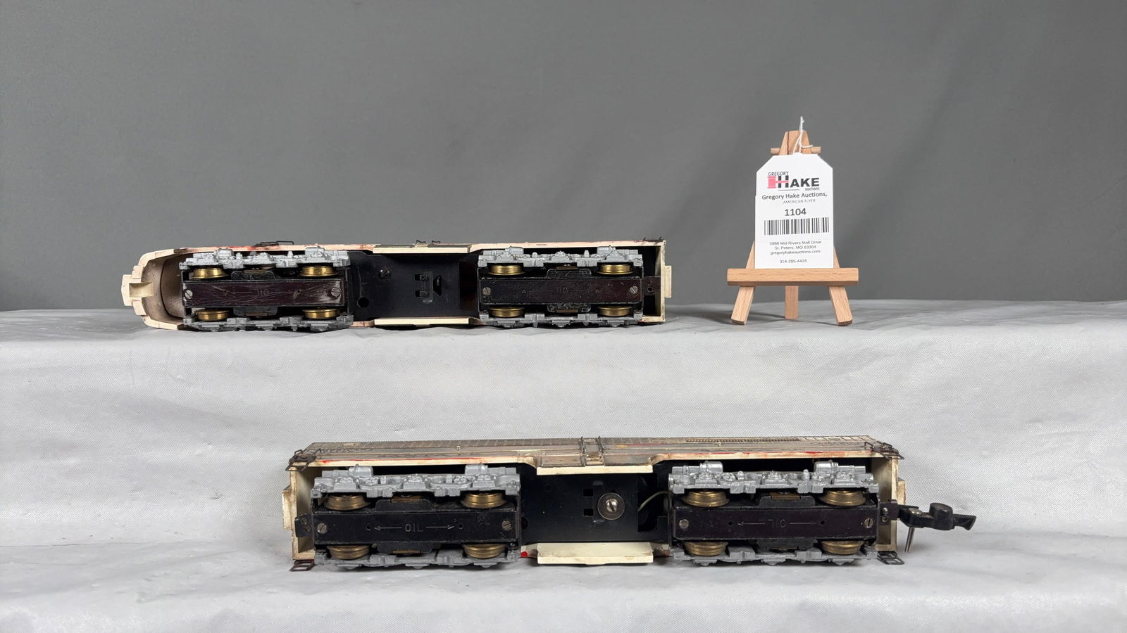 American Flyer Postwar Chrome 360 Santa Fe Loco PA & Dummy Diesel - 4