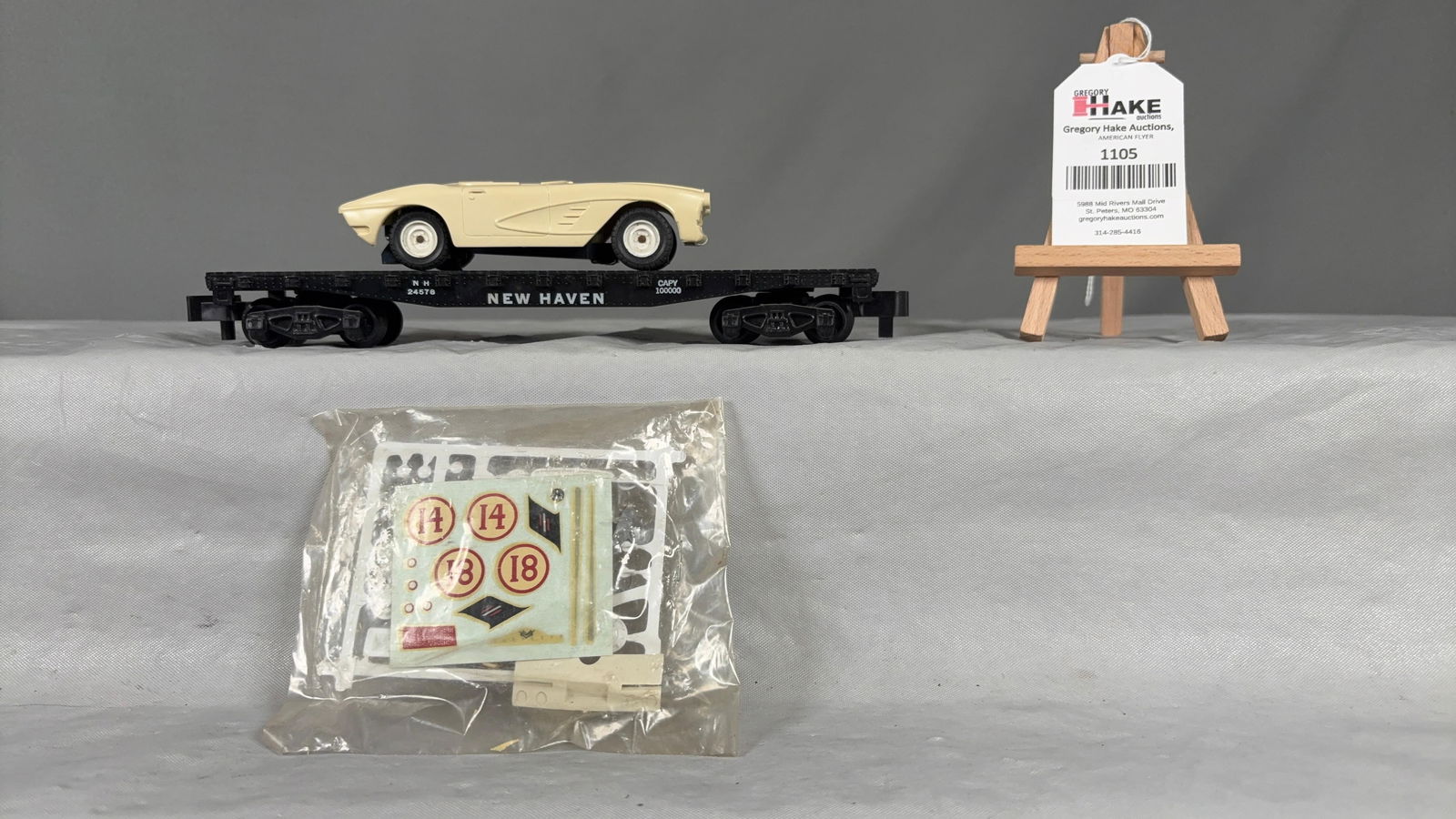 American Flyer Postwar24578 Flatcar w/White unassembled Corvette: American Flyer Postwar24578 Flatcar w/White unassembled�Corvette. C9 See photos for details Size 10x4x2