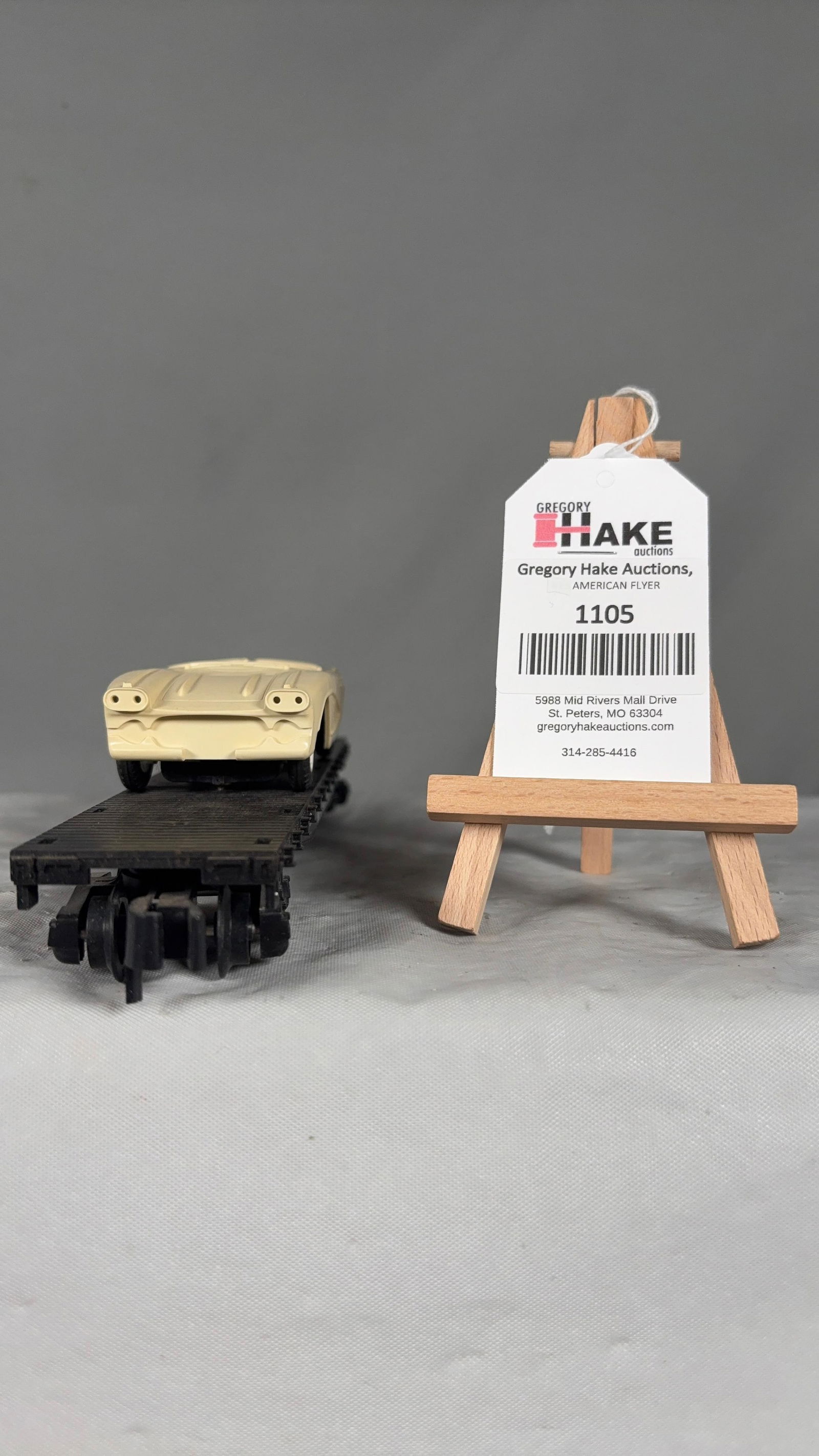 American Flyer Postwar24578 Flatcar w/White unassembled Corvette - 3