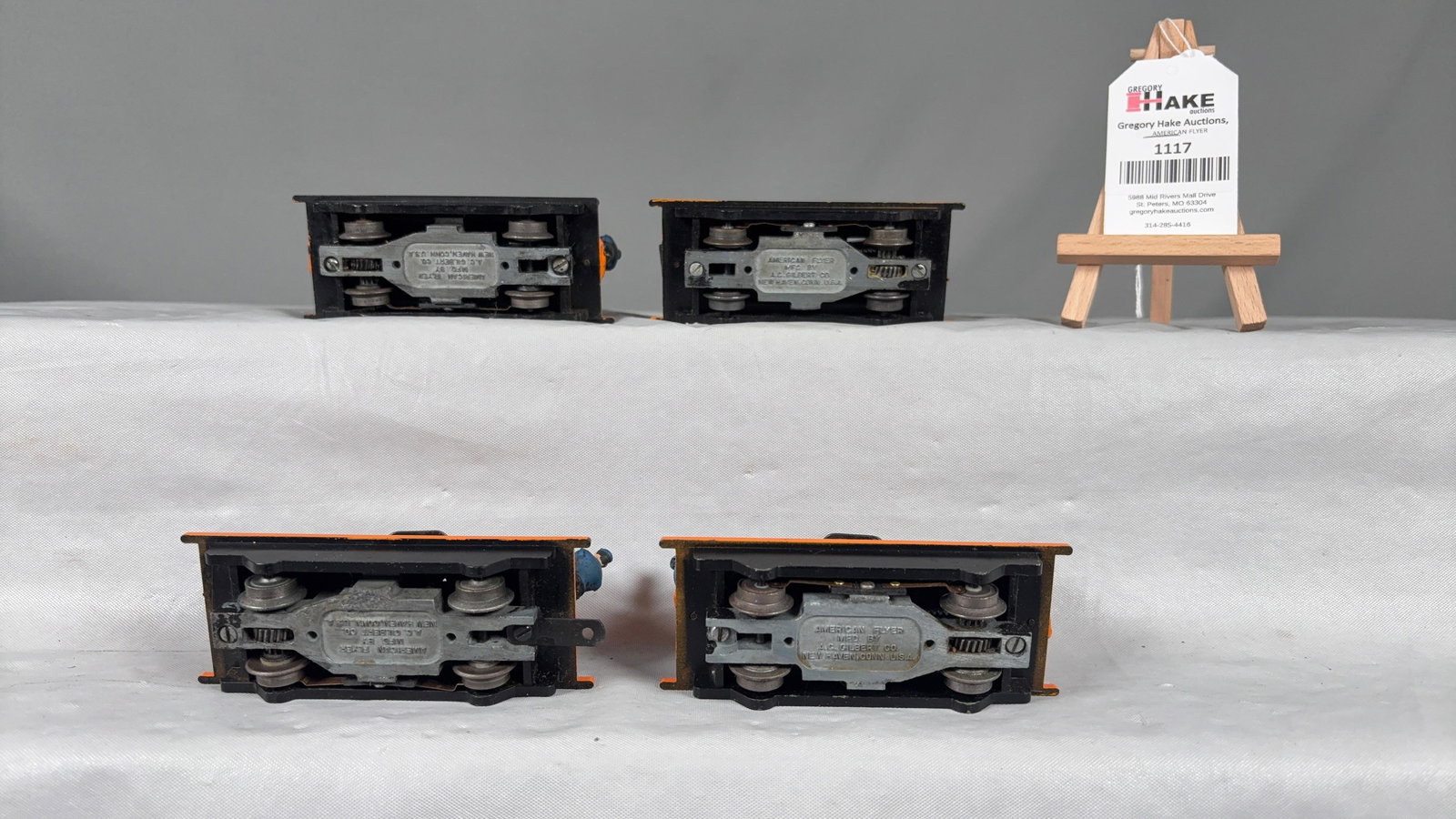 3 American Flyer Postwar 740 Handcars & 1 740A Handcar - 4