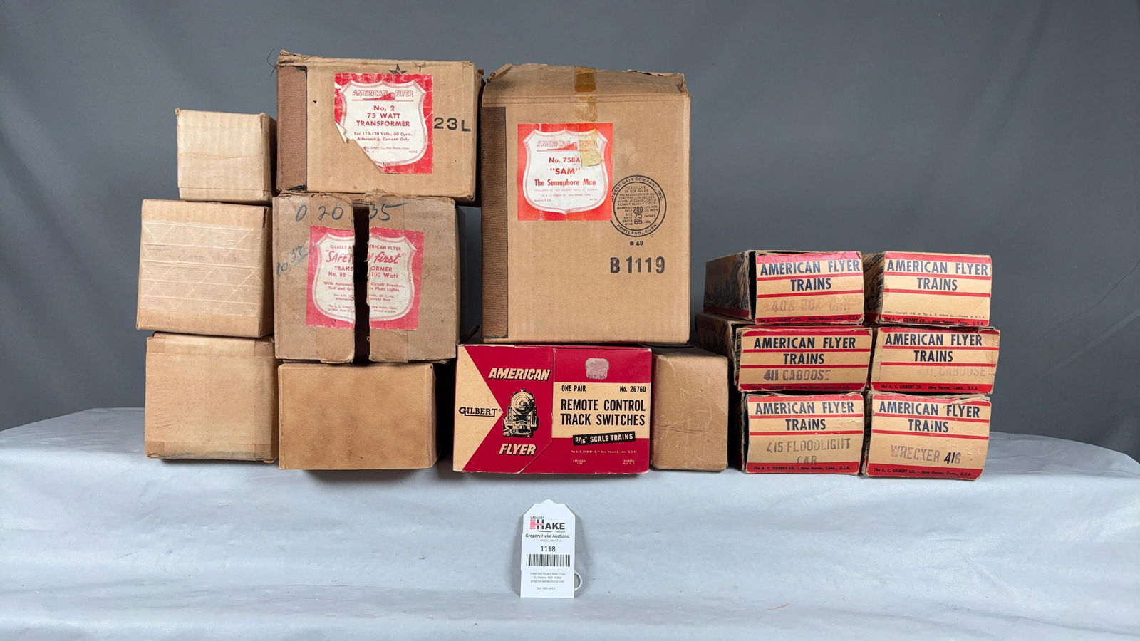 Groups of American Flyer Pre & Postwar Empty Boxes Only (1 of 2)