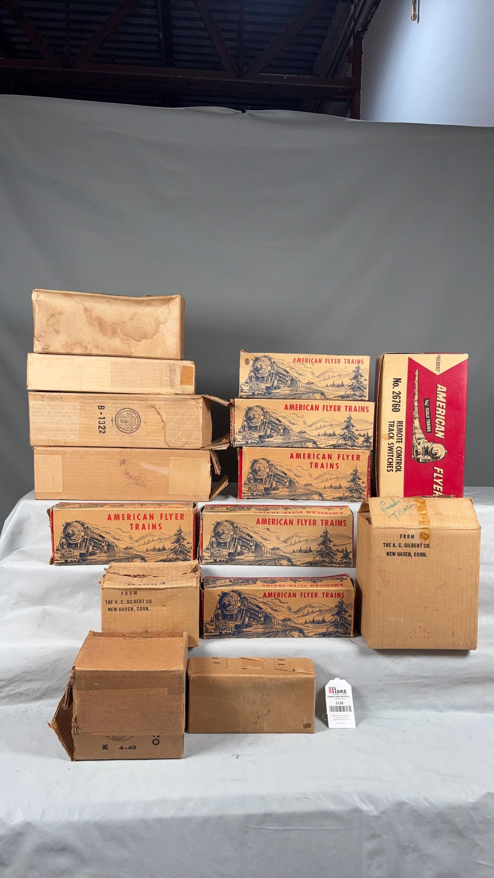 Groups of American Flyer Pre & Postwar Empty Boxes Only - 2