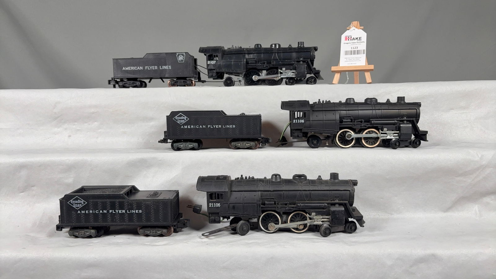 3 American Flyer Postwar Locomotives & Tenders 21105, 21106, 21107 (1 of 6)