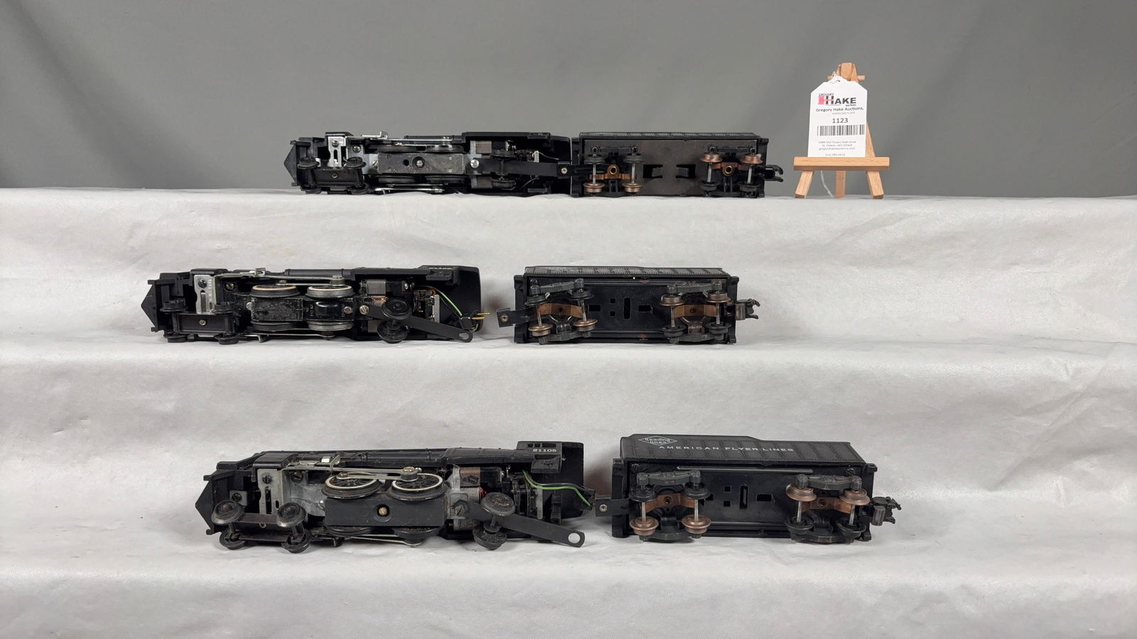 3 American Flyer Postwar Locomotives & Tenders 21105, 21106, 21107 - 6