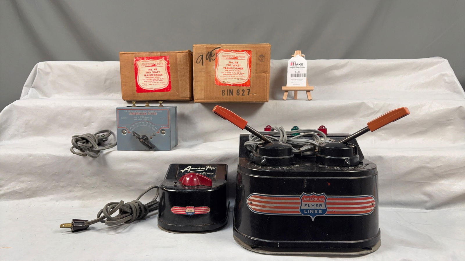 3 American Flyer Transformers; 30B, 4B, 4B w/Circuit Breaker (1 of 5)