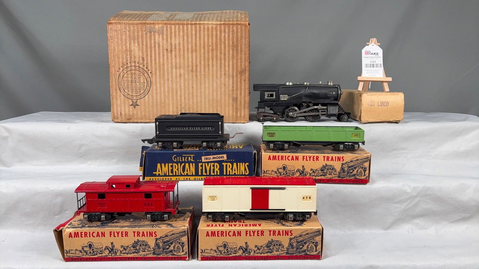 American Flyer Prewar Boxed Set w/401 Locomotive & Tender (1 of 6)