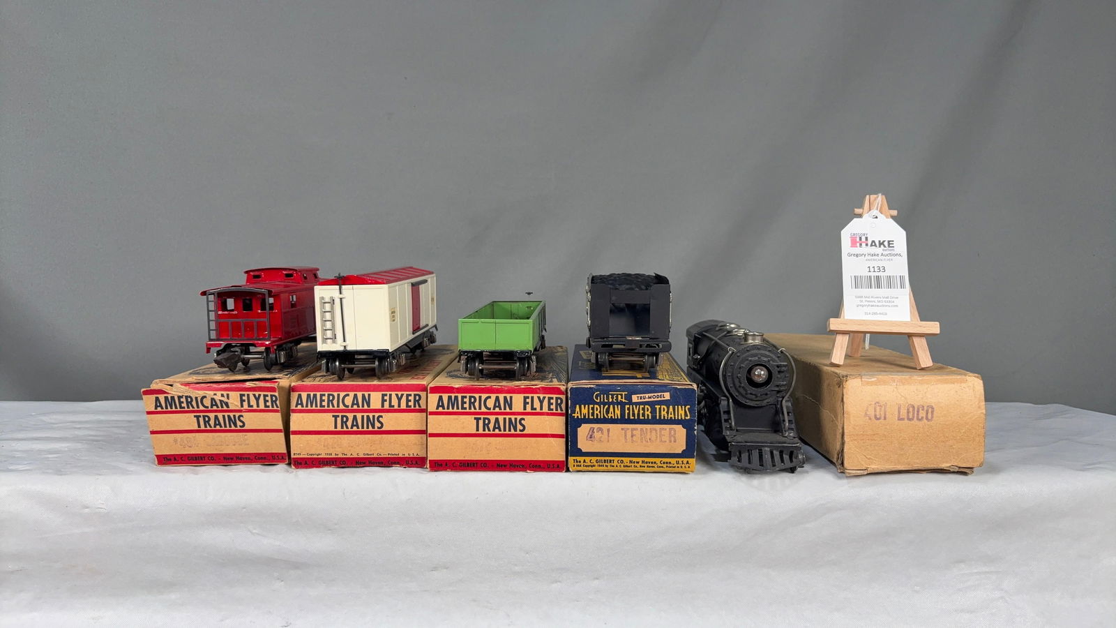 American Flyer Prewar Boxed Set w/401 Locomotive & Tender - 2