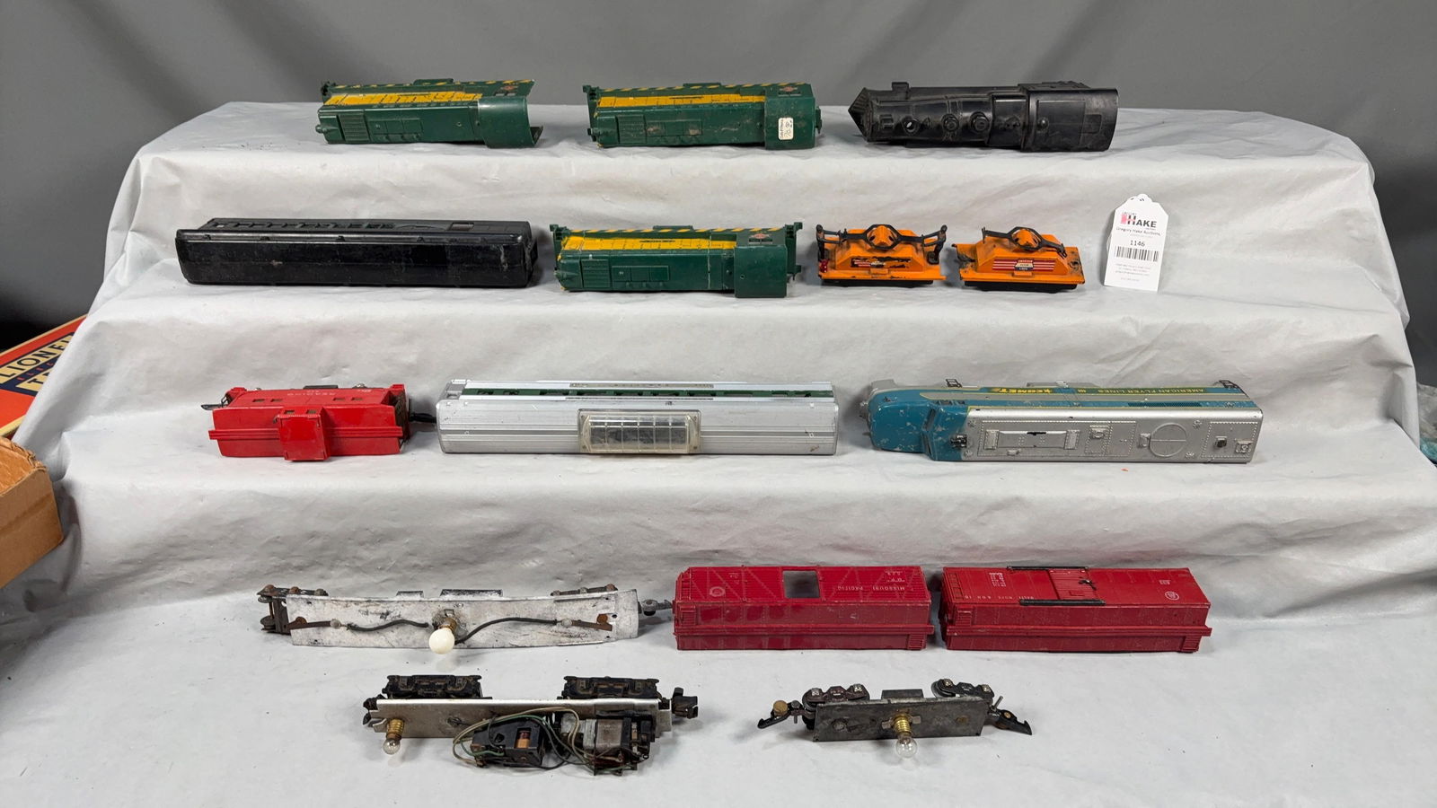 Large Group of American Flyer, Handcars, Freight cars, & Hand Car Shells - 3